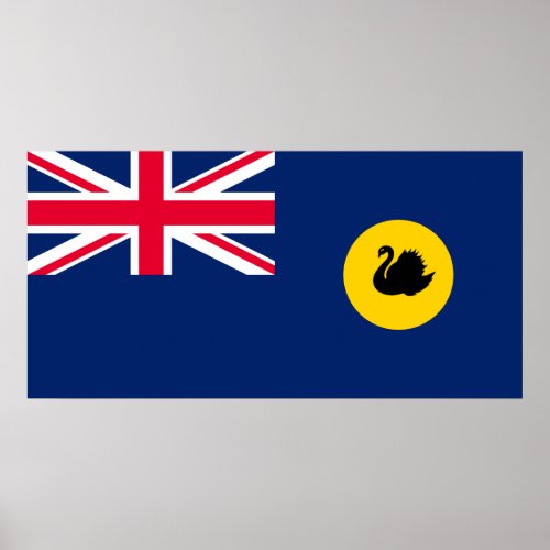 Flag of Western Australia State Poster