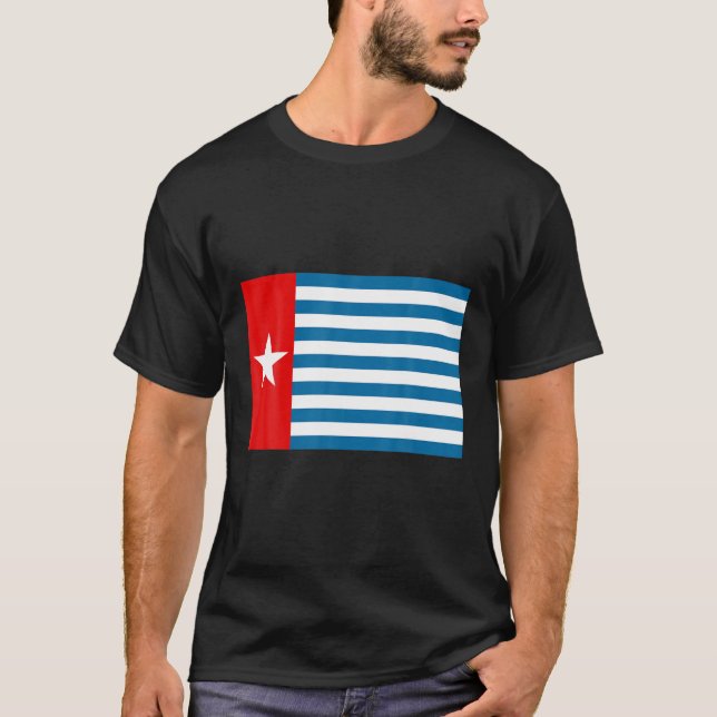 Flag Of Western New Guinea, Indonesia T-Shirt (Front)