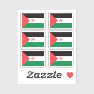Flag of Western Sahara Collection pack of 6 Sticker
