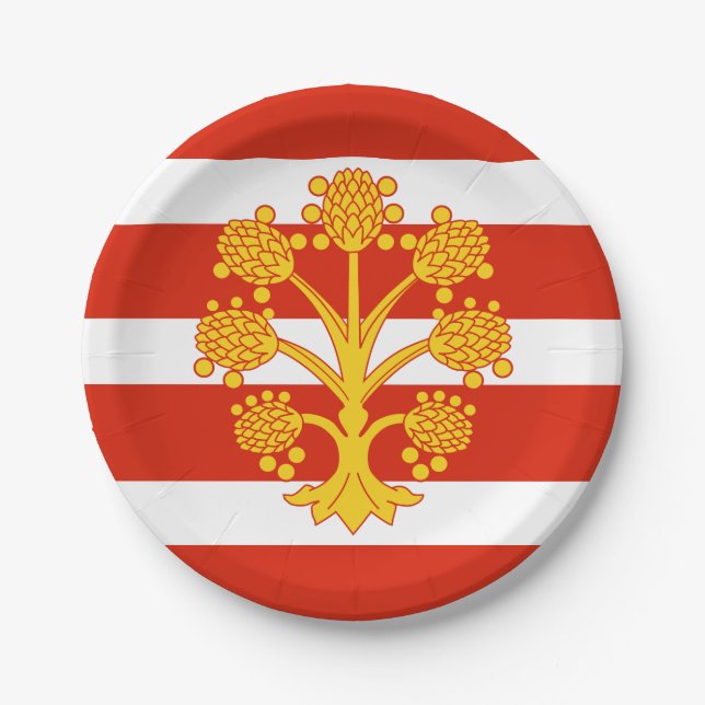 Flag of Westmorland Paper Plates (Front)