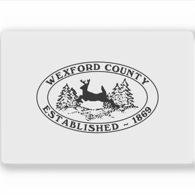 Flag of Wexford County, Michigan  Sticker (Front)