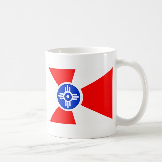 Flag of Wichita Kansas Coffee Mug (Right)