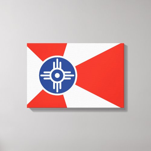 Flag of Wichita Kansas USA Canvas Print