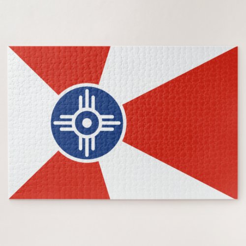 Flag of Wichita Kansas USA Jigsaw Puzzle