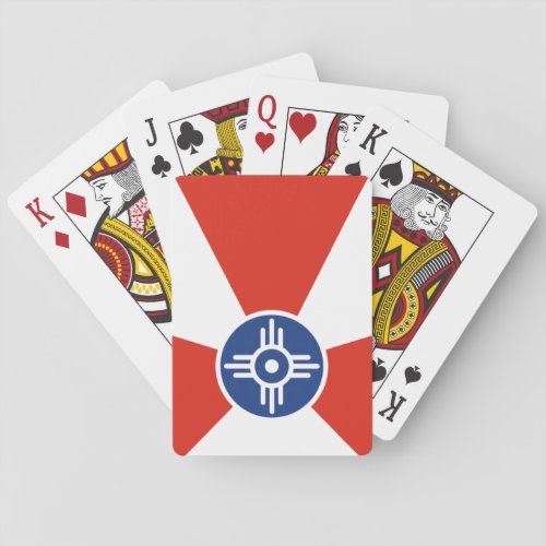 Flag of Wichita Kansas USA Poker Cards