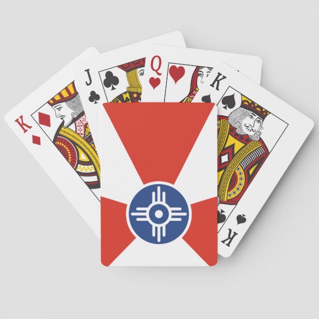 Flag of Wichita (Kansas, USA) Poker Cards (Back)