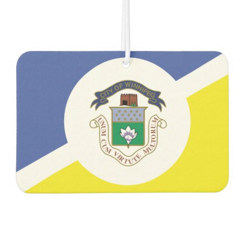 Flag of Winnipeg, Manitoba Button Air Freshener