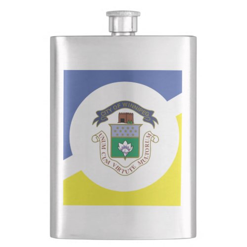 Flag of Winnipeg Manitoba Flask