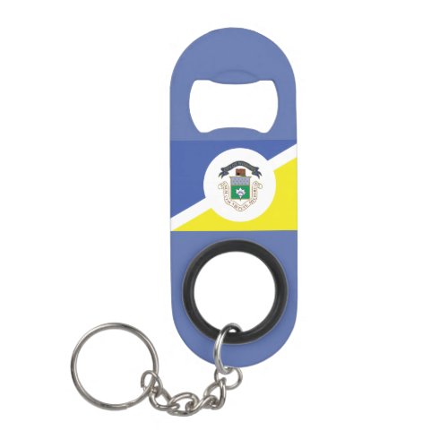 Flag of Winnipeg Manitoba Keychain Bottle Opener