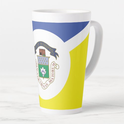 Flag of Winnipeg Manitoba Latte Mug