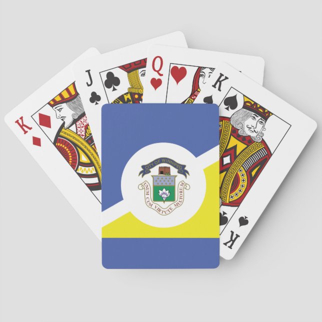 Flag of Winnipeg, Manitoba Playing Cards (Back)