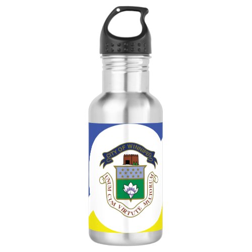 Flag of Winnipeg Manitoba Stainless Steel Water Bottle