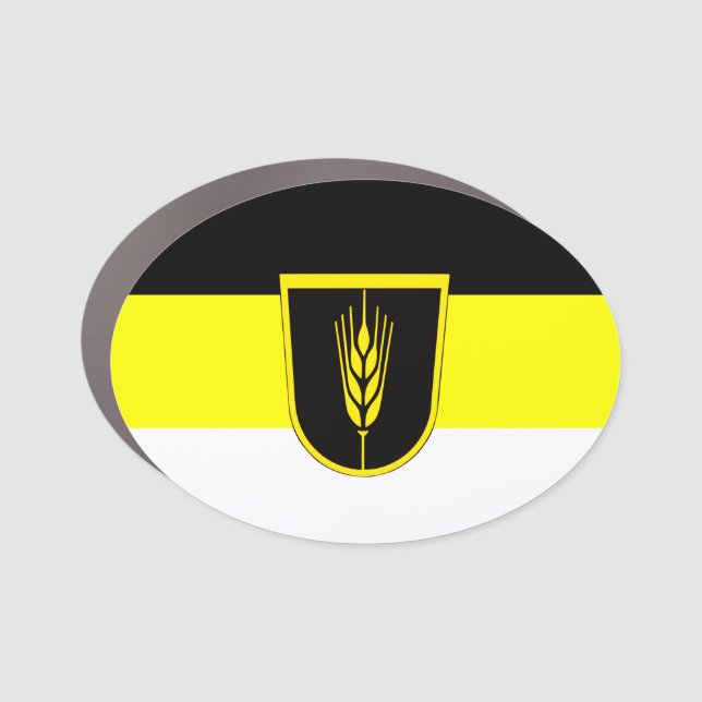 Flag of Wolgadeutsche (black/yellow/white version) Car Magnet (Front)
