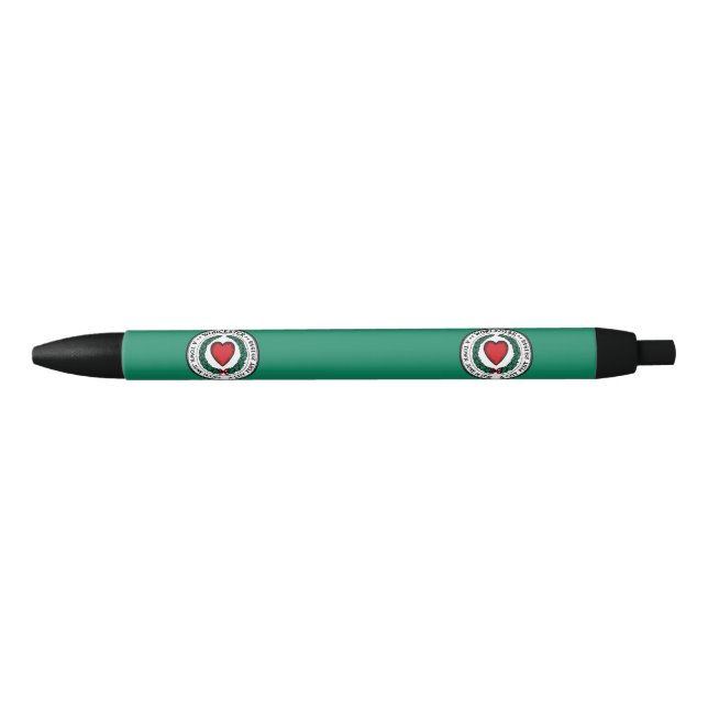 Flag of Worcester, Massachusetts Black Ink Pen (Front)