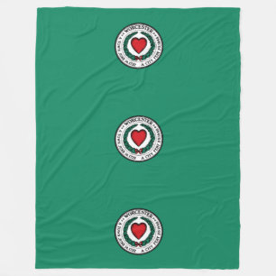 Flag of Worcester, Massachusetts Fleece Blanket