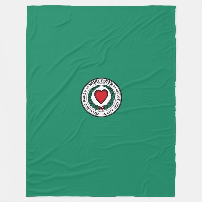 Flag of Worcester, Massachusetts Fleece Blanket (Front)