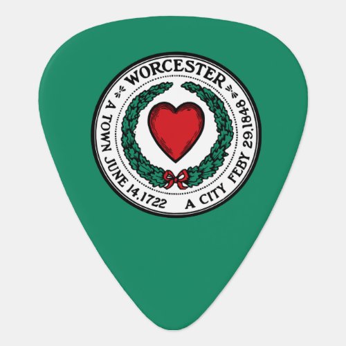 Flag of Worcester Massachusetts Guitar Pick