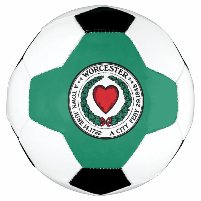 Flag of Worcester, Massachusetts  Soccer Ball (Front)