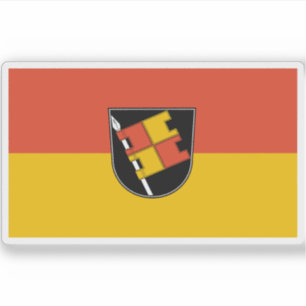 Flag of Würzburg, Germany Sticker
