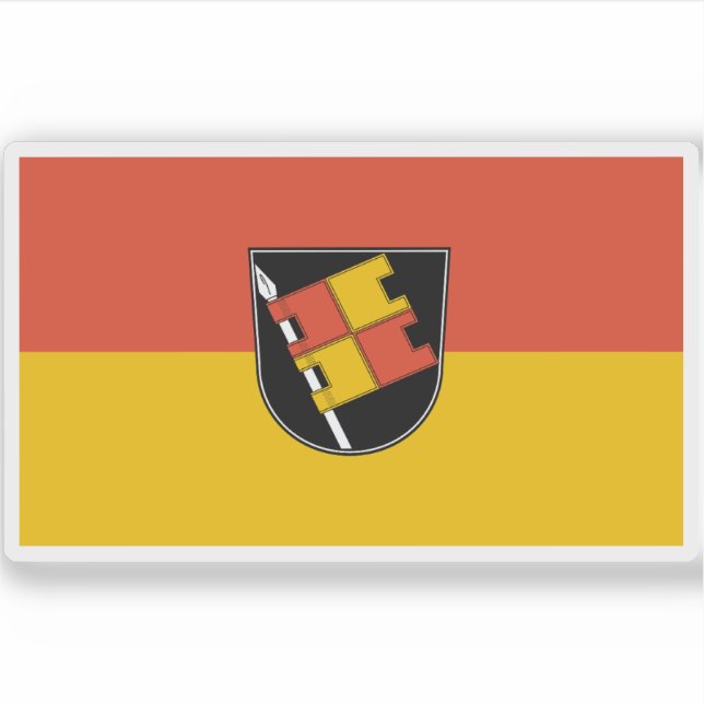 Flag of Würzburg, Germany Sticker (Front)