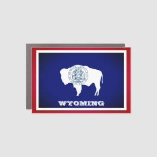 Flag of Wyoming Car Magnet