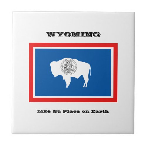 Flag of Wyoming Ceramic Tile