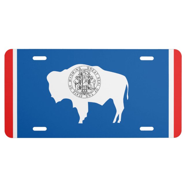 Flag of Wyoming License Plate (Front)