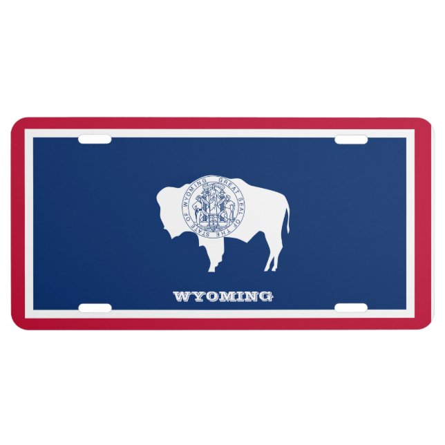 Flag of Wyoming License Plate (Front)