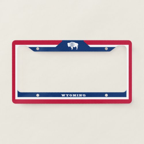 Flag of Wyoming License Plate Frame