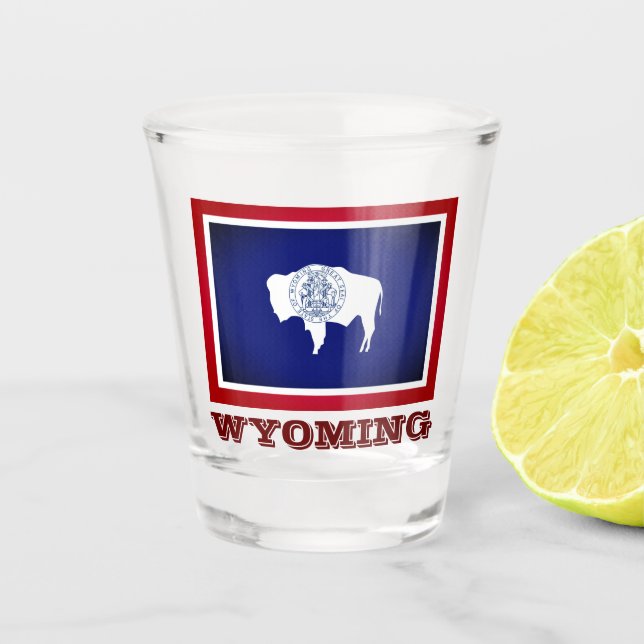 Flag of Wyoming Shot Glass (Front)