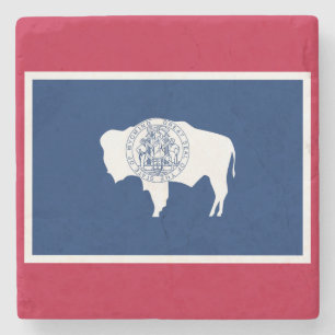 Flag of Wyoming Stone Coaster