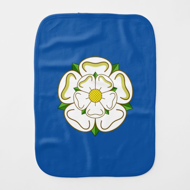 Flag of Yorkshire Athletic Headband Baby Burp Cloth (Front)