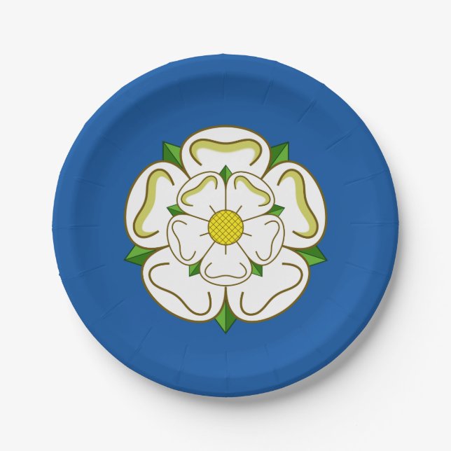 Flag of Yorkshire Athletic Headband Paper Plates (Front)