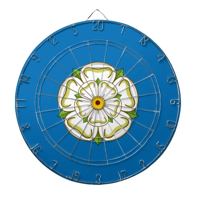 Flag of Yorkshire (English County) Dart Board (Front)