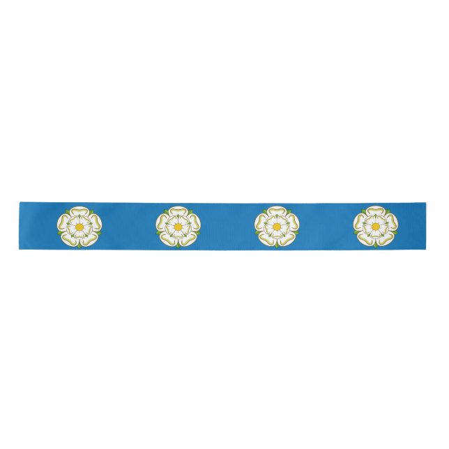 Flag of Yorkshire (English County) Satin Ribbon (Front)