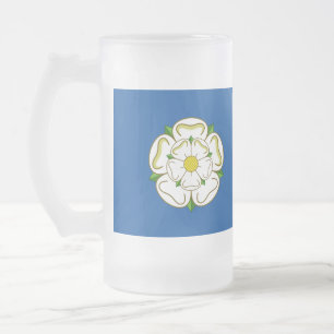 Flag of Yorkshire Frosted Glass Beer Mug