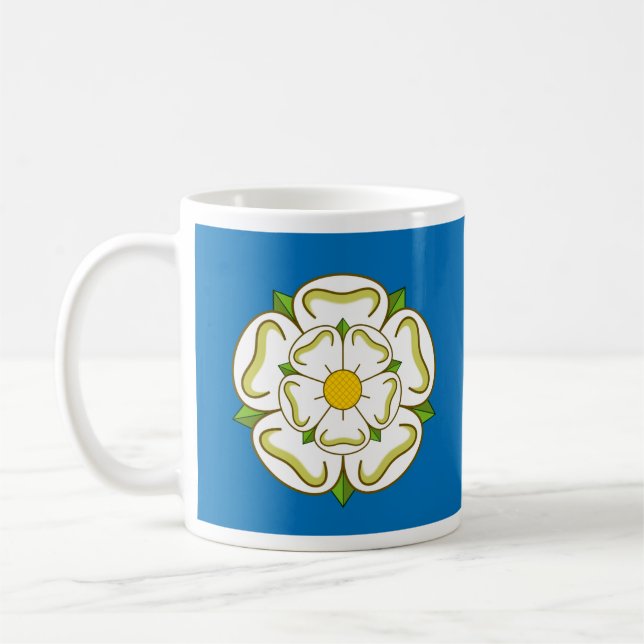 Flag of Yorkshire (UK) Coffee Mug (Left)