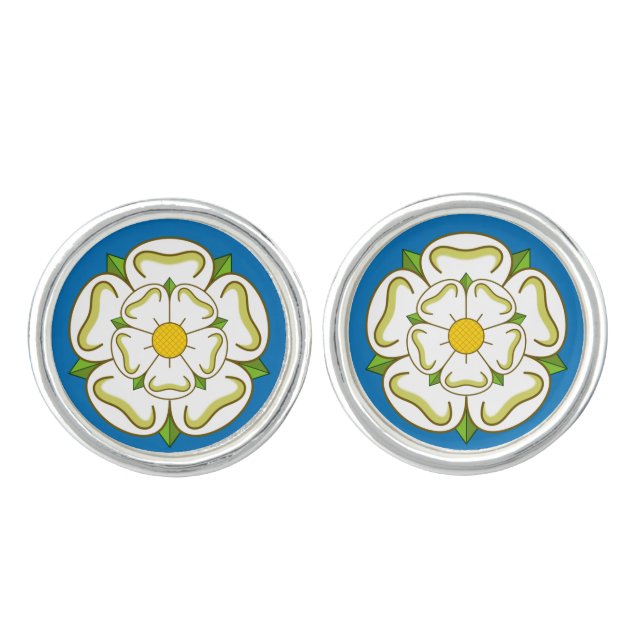 Flag of Yorkshire (UK) Cufflinks (Front)