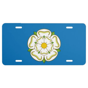 Flag of Yorkshire (UK) License Plate