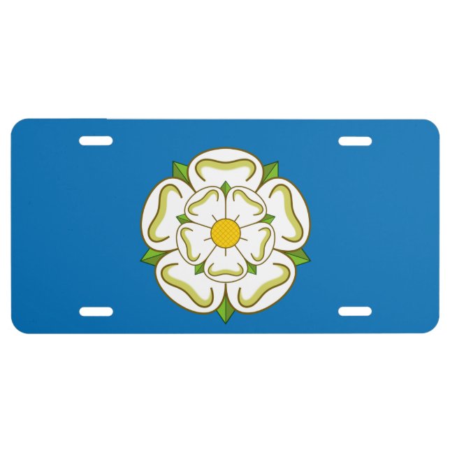 Flag of Yorkshire (UK) License Plate (Front)