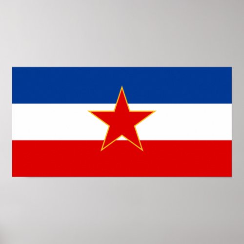 Flag of Yugoslavia 1945_1992 Poster