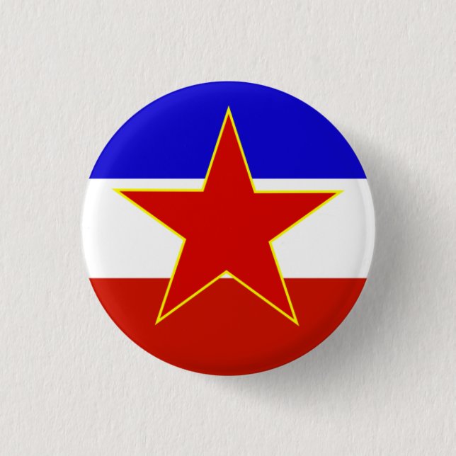 Flag of Yugoslavia Button (Front)