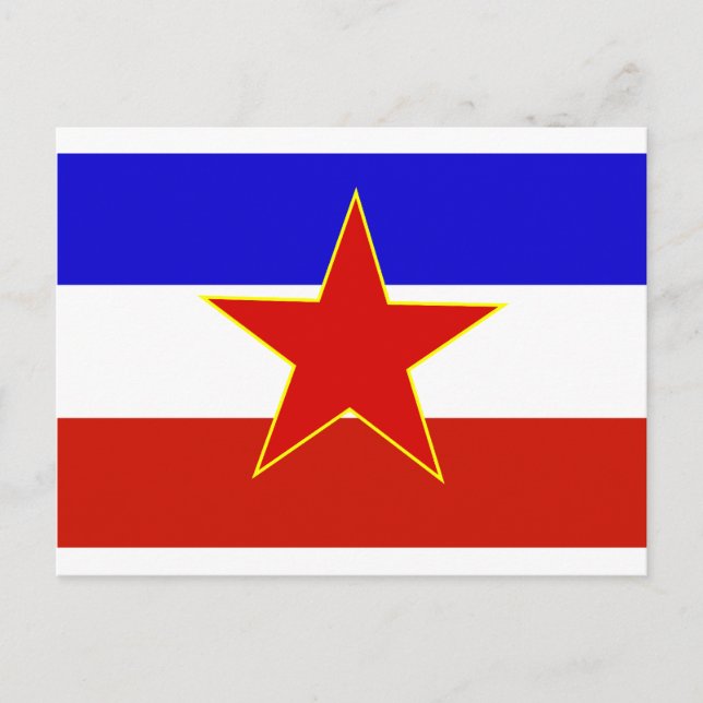 Flag of Yugoslavia Postcard (Front)