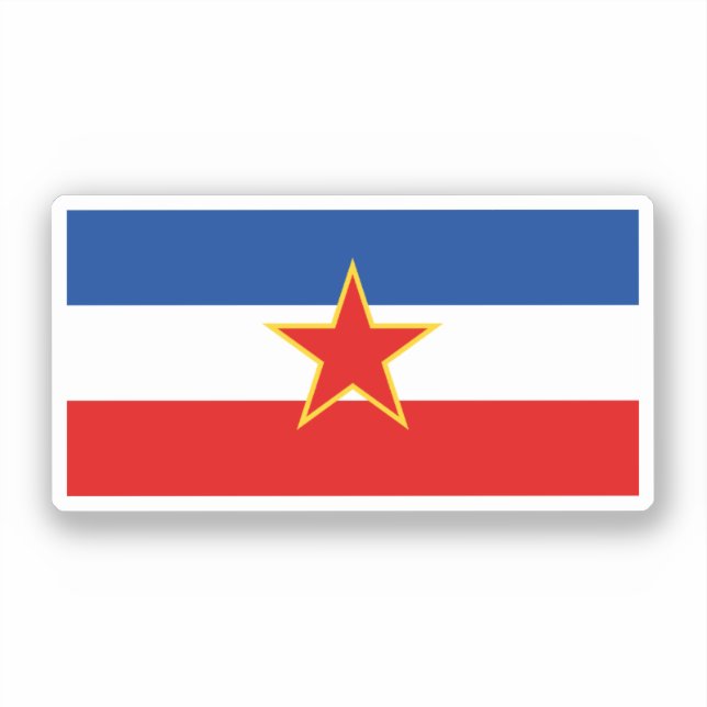 Flag of Yugoslavia Sticker (Front)