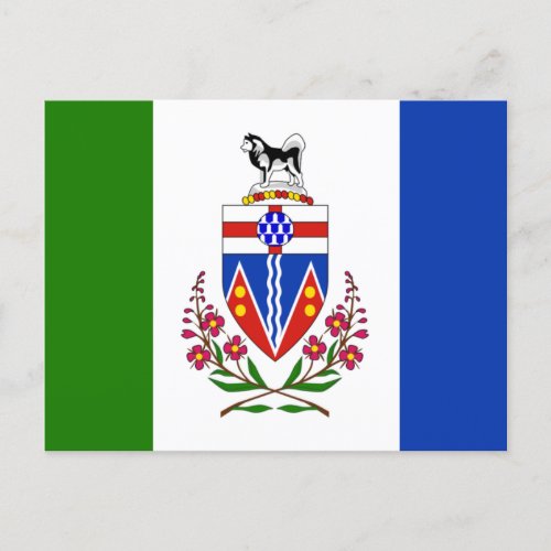 Flag of Yukon Canada  Postcard