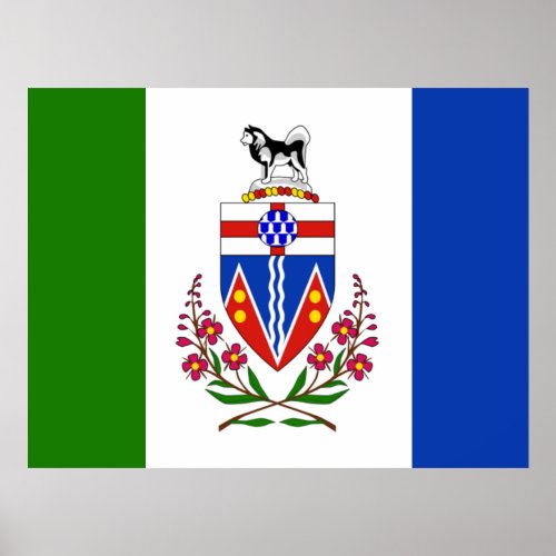 Flag of Yukon Canada Poster