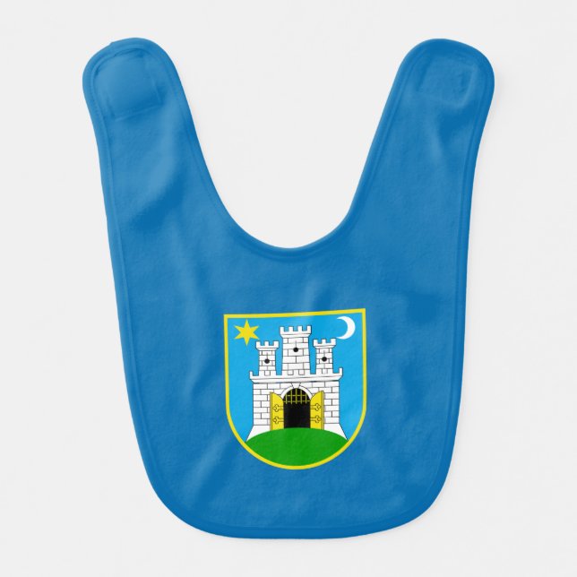 Flag of Zagreb, Croatia Bib (Front)