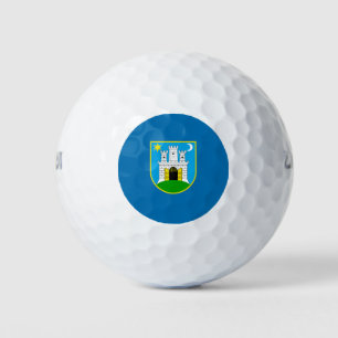 Flag of Zagreb, Croatia Golf Balls