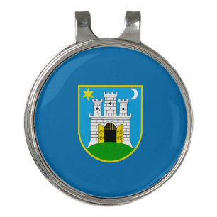 Flag of Zagreb, Croatia Golf Hat Clip