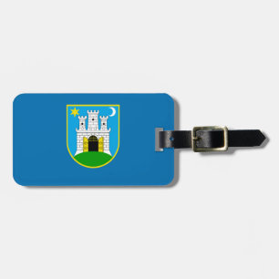 Flag of Zagreb, Croatia Luggage Tag